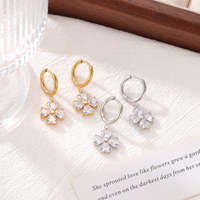Nouvelle tendance fleur boucles d'oreilles mode douce lumière luxe design tempérament sens de la personnalité fleur boucle d'oreille accessoires rétro