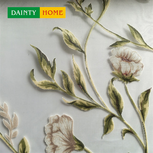 Venta al por mayor elegante hogar dormitorio francés americano bordado flor lujo <span class=keywords><strong>cortinas</strong></span> transparentes para la <span class=keywords><strong>casa</strong></span> - Product Image 1