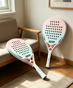Raquette <span class=keywords><strong>de</strong></span> padel professionnelle 5ZTP en <span class=keywords><strong>fibre</strong></span> <span class=keywords><strong>de</strong></span> carbone, noyau en mousse EVA, design ergonomique, <span class=keywords><strong>motif</strong></span> personnalisable, options <span class=keywords><strong>de</strong></span> tissage 3K/12K/18K - Product Image 3