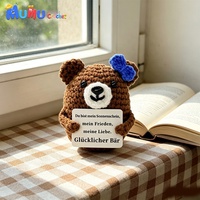Ours en crochet amigurumi fait main sur mesure en gros avec étiquette positive pour cadeau de soutien émotionnel OEM ODM