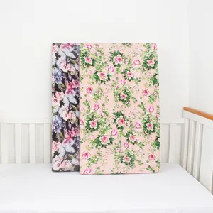 Draps de berceau en bambou biologique à impression personnalisée, ensemble de literie pour berceau, draps de lit pour bébé, drap de lit pour enfants