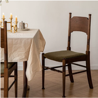 Chaise de salle à manger en bois massif TY TY013, design Wabi-Sabi en noyer antique, dossier confortable, garantie de 3 ans, meubles pour la maison et la cuisine