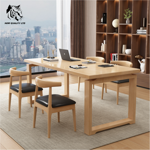 Table à manger rectangulaire en bois, nouvelle collection, meubles de maison tendance, prix le plus bas d'usine chinoise, sur mesure, en stock, expédition immédiate. - Product Image 3