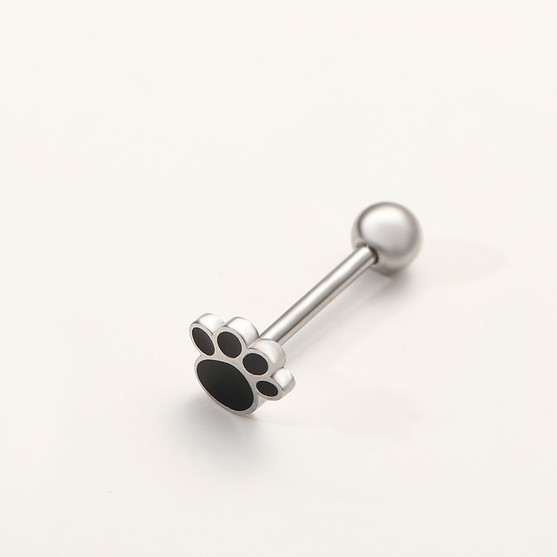 Argent Noir patte de chat