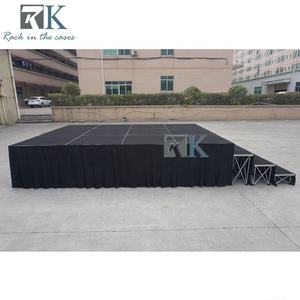 <b>Wooden</b> Platform Carpeted Finish Stage with Skirts Quick Install Stage - Product Image 5