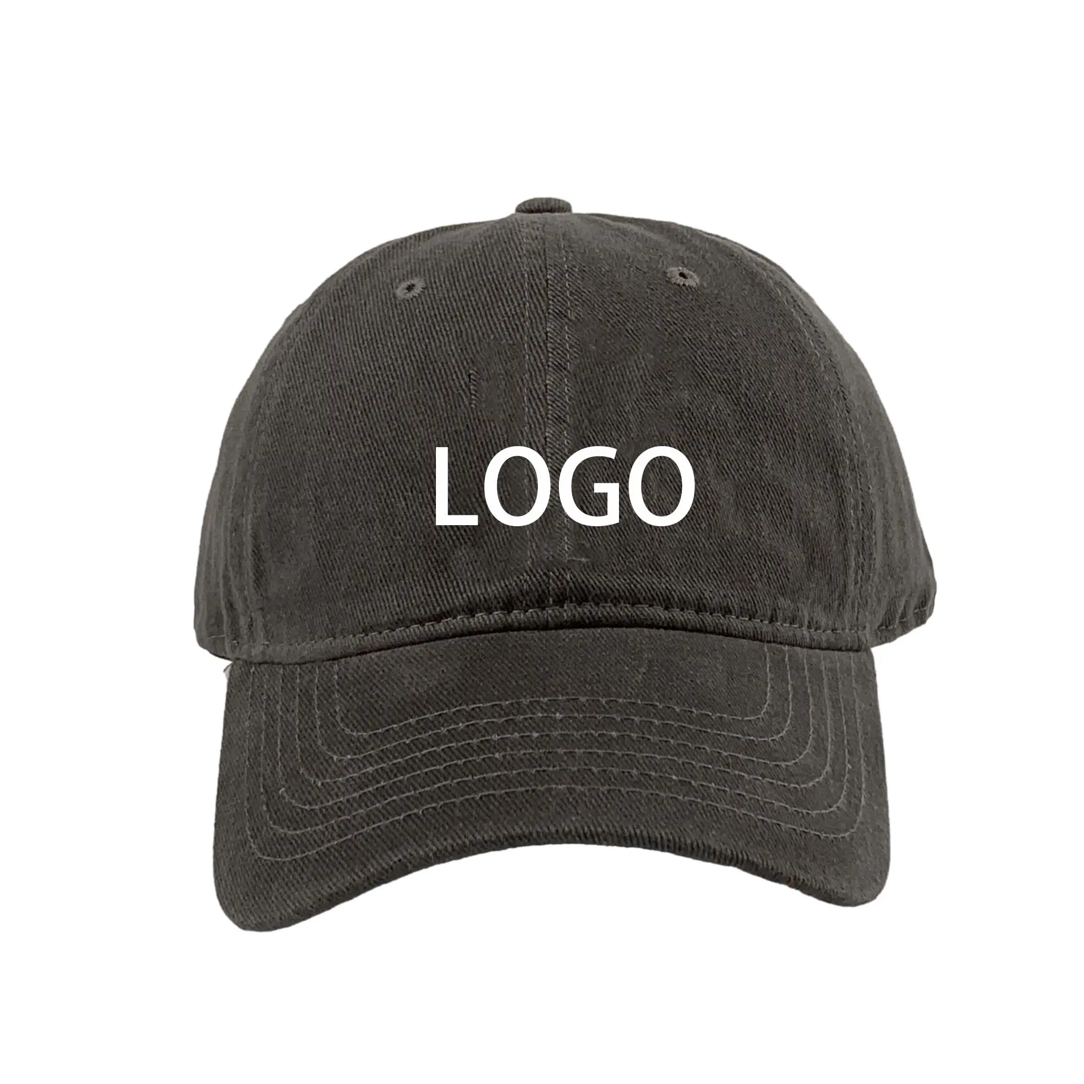 Topi bisbol 6 panel katun kosong 100% mewah Logo kustom topi cetak Gorras olahraga topi ekor kuda dengan Logo kustom