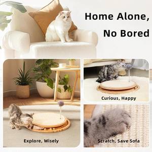 Tour à chat en bois multifonctionnelle et écologique avec poteau à gratter, interactive pour le centre d'activités des chatons, pour jouer et s'exercer - Product Image 2