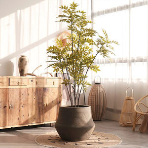 Nordic Rustic Vintage Home Decor <strong>Extra</strong> <strong>Large</strong> Garden Pot Indoor and <strong>Outdoor</strong> Fiber Caly Pot Floor Flower Pots &amp; <strong>Planters</strong> - Product Image 3