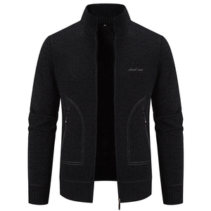 Vente en gros de vêtements en tricot : Cardigan, <span class=keywords><strong>Pull</strong></span> col roulé à revers, Vêtements chauds épaissis, Pulls et vestes pour hommes - Product Image 3