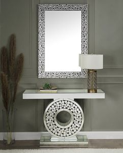 Mesa <span class=keywords><strong>Consola</strong></span> de Espejo de Oferta para <span class=keywords><strong>Sala</strong></span> de Estar con Cristales Brillantes para Hogar y Hotel - Product Image 3