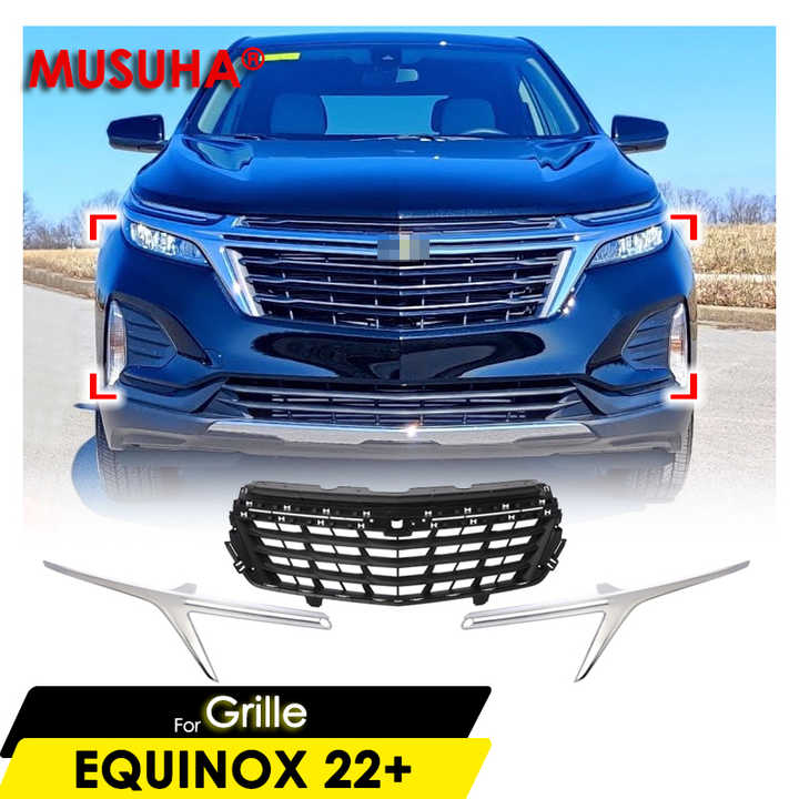 MUSUHA Front Bumper Upper Grille For Chevrolet Equinox Chrome Trim 2022 ...
