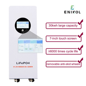 แบตเตอรี่โซลาร์ 30kWh 51.2V 600Ah ระบบกักเก็บพลังงานสำหรับบ้านแบบไฮบริดที่สามารถขยายได้ พร้อมระบบ BMS - Product Image 2