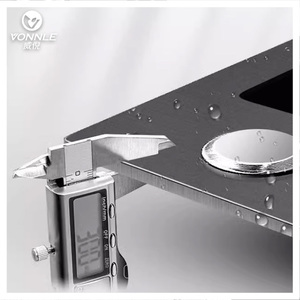 Évier de cuisine en acier inoxydable à cuve unique avec plateau, design moderne, installation sur plan de travail à un trou - Product Image 6
