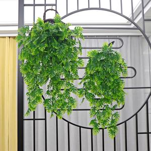Jolie plante artificielle Monstera en feuilles, guirlande verte à suspendre pour décoration murale, 69 mailles, petite coquille de tortue double verte - Product Image 1