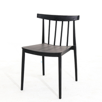 Chaise d'appoint convertible Parker en bois noir style ferme moderne pour la maison, le bureau, le bar, l'école, la salle de sport