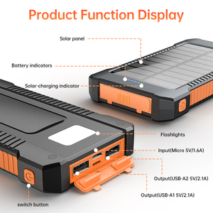 Nuove Idee di Prodotto 2026: Power Bank Solare Portatile da 8000mAh Reali con Torcia LED, Batteria Esterna ad Alta Capacità - Product Image 3