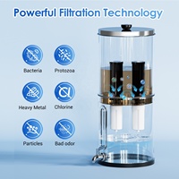 Filtre à eau de remplacement en bloc de carbone pour l'élimination des bactéries, du fluorure, du chlore et des microplastiques, pour système d'osmose inverse domestique, voiture/camping-car, manuel