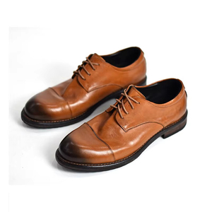 Zapatos de Hombre Formales de Negocios y Boda, de Alta Calidad, Modernos, de Cuero Genuino Italiano, Transpirables, Ligeros, con Suela Plana - Product Image 4