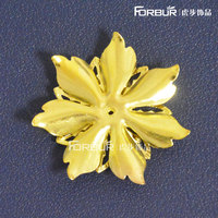 Hubu poupée couvre-chef petite fleur trois couches fer accessoire 38mm or et argent tridimensionnel décoratif