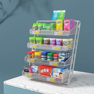 Supermercato minimarket espositore leggero metallo multistrato noce di Betel gomma da masticare rossetto Snack scaffale - Product Image 3