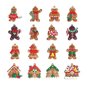 Nuevos Adornos para Árbol de Navidad: Colgante Profundo de Casa de Galleta de Jengibre, Simulación de Piruleta Rosa, Decoración de Escena de Año Nuevo - Product Image 5