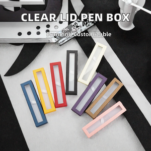 Rectangle Paperboard Boxes With Clear PVC <b>Window</b> For Gift Craft Packaging In Multiple Colors - Product Image 2