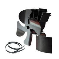 Ventilateur de poêle à granulés portable pour foyer intérieur, avec cheminée, alimentation véhicule, 4 pales, Ecofan, pour usage domestique