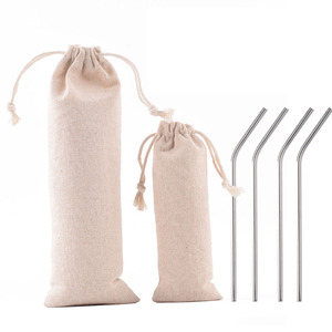 Bolsa de almacenamiento portátil de algodón y lino con cordón para cubiertos, venta al por mayor, bolsa de algodón y lino para cucharas - Product Image 2