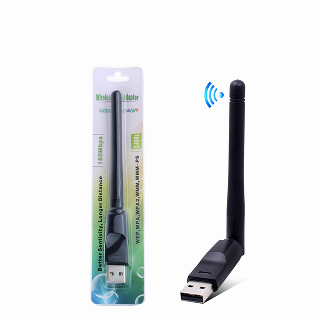 Universal Mini USB Wifi Receiver Dongle RT5370 150Mbps USB2.0 Wireless Wifi Adapter Network Cards for Laptop Computer TV Box