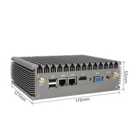 PC industriel embarqué sans ventilateur OEM ODM Intel Core I3 I5 I7 I9 avec 2 ports LAN, 6 ports RS232 RS485 et GPIO pour l'automatisation industrielle et les passerelles IoT