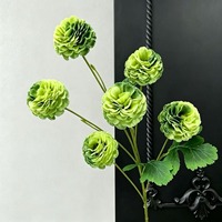 6 Têtes de fleurs artificielles Hibiscus Lilas en soie pour allée de mariage, photographie extérieure, événements, spectacles et arrangements en gros