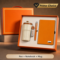 Coffret cadeau d'entreprise haut de gamme, tasse isotherme intelligente, stylo, carnet A5 à couverture rigide, logo personnalisé, articles de réunion, coffret cadeau d'affaires de luxe