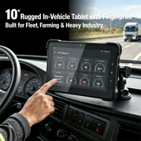 Nueva Tablet Robusta de 10.1 Pulgadas con Lector de Huellas Dactilares para Vehículos, Android 9.0, IP67, MIL-STD-810G, 1000nits, GPS, 4G, CANBus, Octa-core, para Flotas y Agricultura