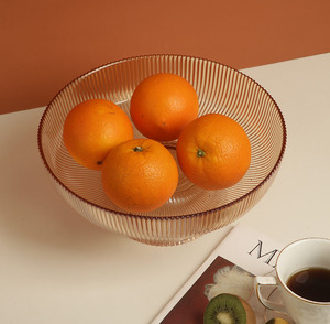 Plat Rond Moderne en Verre Transparent Écologique, Plateau de Service pour Fêtes, Fruits, Gâteaux, Snacks, Desserts, Bol à Pied Haut Couleur Unie - Product Image 5