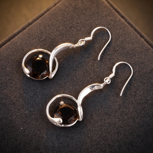 Conjuntos de Joyería Nupcial de Plata de Ley 925 con Cuarzo Ahumado, Chapados en Oro y Plata Vintage, Idea de Regalo Versátil para Fiestas de Compromiso y Niños - Product Image 2