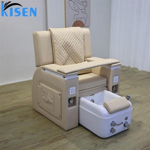 KISEN Wholesale Pedicure Chair for Nail Salon Color Customized Electric Adjustable Seat Backrest for Hair Spa Kneading Massage - Product Image 1