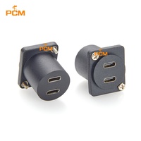 Adaptador de Panel USB3.1 Tipo C de Doble Puerto Serie D XLR, 10Gbps 100W, Compatible con Cliff Datapro Switchcraft para Placa de Pared o Rack