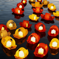 Lanternes LED flottantes en forme de bateau, étanches, pour décorations romantiques, lumières de rivière, pour piscine, lac, mariage, festival, fête