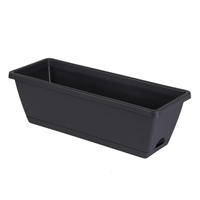 Jardinière rectangulaire pour balcon, pot en plastique rectangulaire, pot respirant de plusieurs gallons pour légumes et succulentes