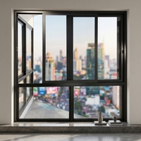 Ventanas Abatibles Laterales de Aluminio Resistentes al Viento y a la Corrosión para Proyectos de Hospitales y Centros Comerciales