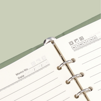 Carnet A5 à feuilles mobiles en cuir PU à couleur changeante personnalisée en gros = fente pour carte stylo fente pour cahier d'affaires haut de gamme