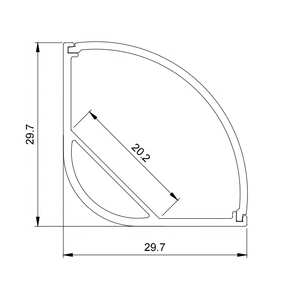 Super Good Quality Triangle <strong>Led</strong> Aluminum Profile 30*30mm for Shelf/Kitchen Cabinet <strong>Corner</strong> <strong>Lighting</strong> - Product Image 2