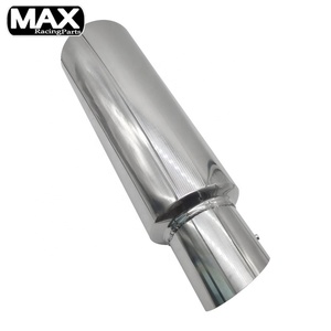 Phổ 5.7 ''r ID 2 1/4'' OD 4 ''Chiều dài 20'' 304ss thép không gỉ Tự động đua bộ phận động cơ Turbo im lặng xả muffler - Product Image 2