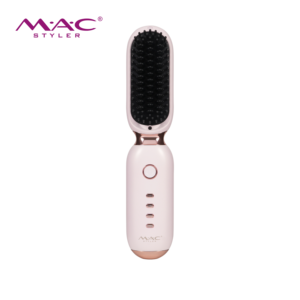 <span class=keywords><strong>Spazzola</strong></span> <span class=keywords><strong>Lisciante</strong></span> <span class=keywords><strong>Ionica</strong></span> Portatile Wireless MAC, 3 Livelli di Temperatura, Riscaldamento Rapido, Antistatica, Pettine per Styling Capelli, Ricarica USB - Product Image 2