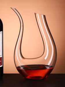 <span class=keywords><strong>Carafe</strong></span> à vin en cristal sans plomb en forme de U, avec aérateur intégré, pour bar, vente en gros - Product Image 4