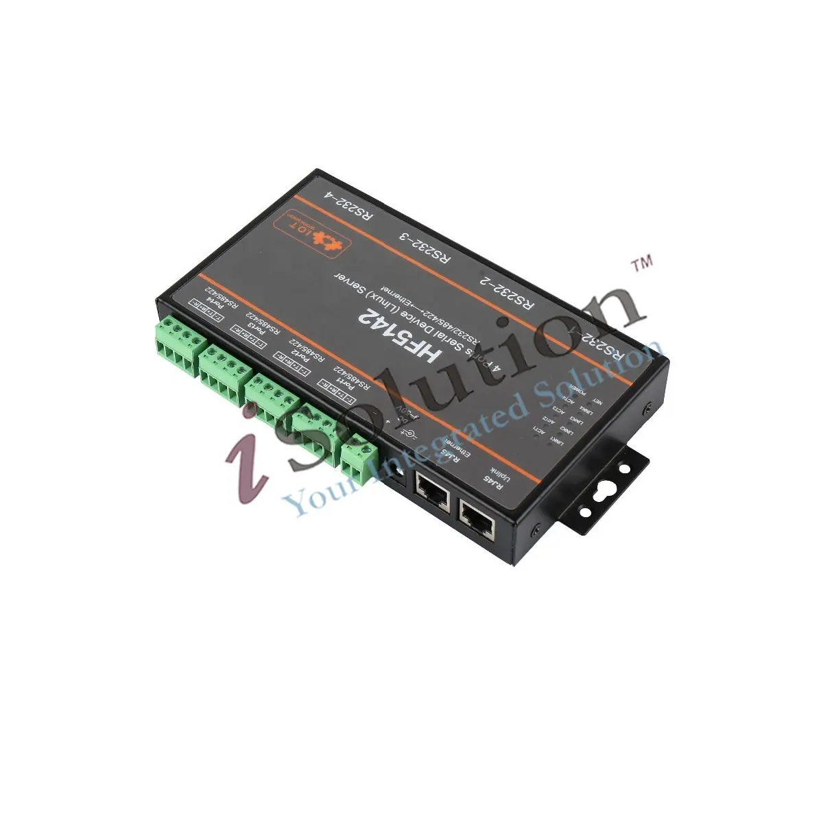 Industri Resmi HF5142B 4 Port RJ45 RS232/485/422 Serial Ke Ethernet Gratis RTOS Perangkat Konverter Server Serial