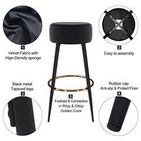 Prix d'usine, tabouret de bar haut sans dossier en cuir PU rond moderne pour restaurant, bar à domicile, utilisation en extérieur