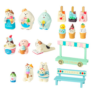 Decorazione per <span class=keywords><strong>Foto</strong></span> di <span class=keywords><strong>Gelateria</strong></span> Estiva, Gatto Cartoon Dipinto a Mano in Resina, Oggetto Artigianale - Product Image 5