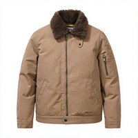 Veste de travail vintage pour homme ZULARI IMPEX, col rabattu, veste bomber d'hiver, fermeture éclair, coupe-vent, doublure épaisse en polyester, vêtements d'extérieur