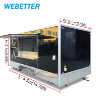 16ft Commercial Food Vans Concession Street Mobile Truck Cart Remorque de restauration rapide avec cuisine complète à vendre USA Europe Australie